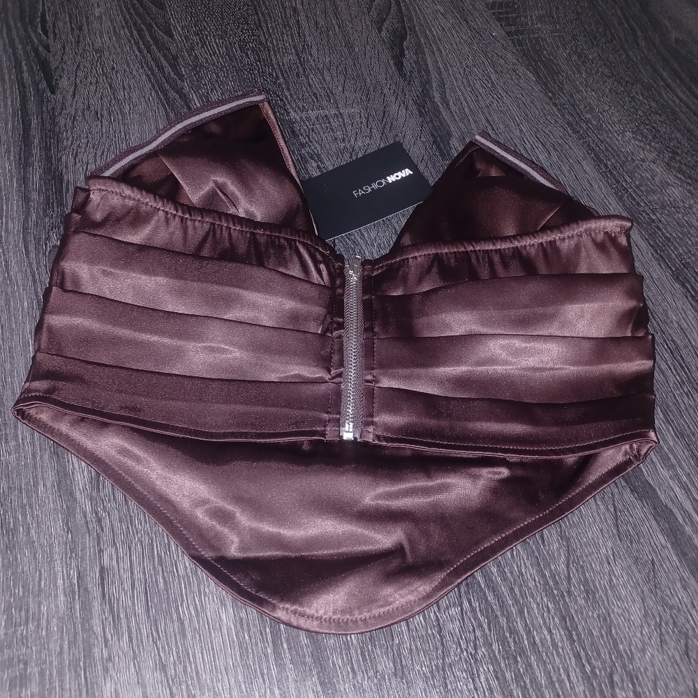 Fashion Nova- Expensive Views Deep V Corset- W Sz Small - Picture 3 of 9